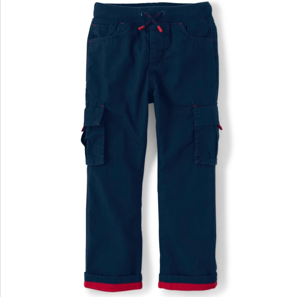 Gymboree Boys Pull On Cargo Pants with Jersey Lining Size 7